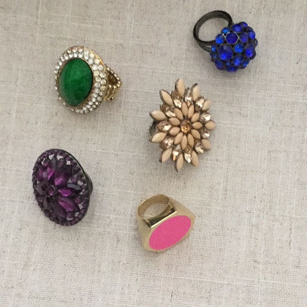 Fashion cocktail rings!! 1/$6; 2/$10; all 5/$20